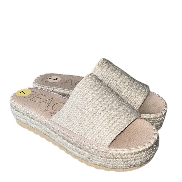 NWT Matisse Beach Del Mar Jute Raffia Platform Sandals in Natural - 7 - Picture 3 of 15